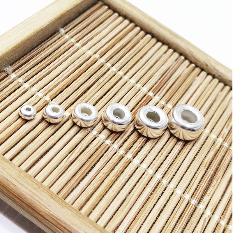1g Weight 1 Piece 925 Sterling Silver Solid Color DIY Jewelry Accessories Beads