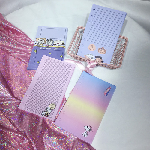 Korean ins replacement core loose-leaf Snoopy cartoon hand ledger inner page paper inner core diary notebook