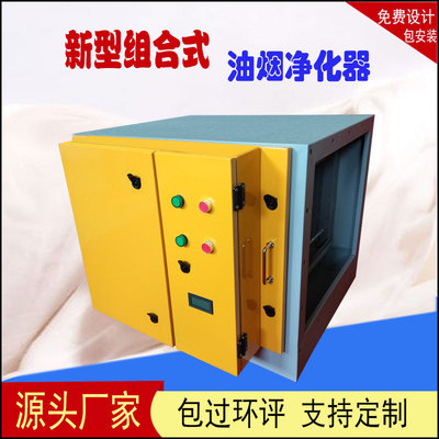 8000风量厨房油烟净化器 饭店 餐饮 食堂 烧烤专用静电油烟净化器|ms