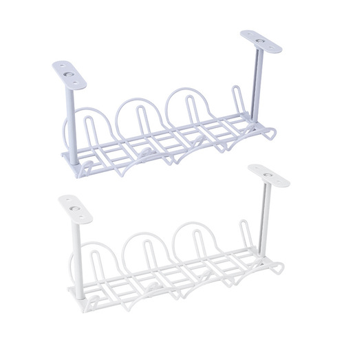 2453 Under-the-table power cord plug-in rack, cord board compartment, hanging basket, layered rack, plug-in board storage rack
