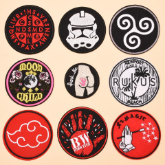 New style embroidered round badge patch for high-end clothing accessories, eye patch for cross-border e-commerce direct sales source