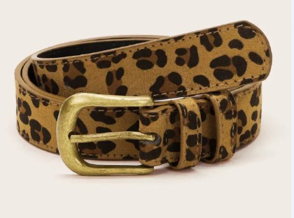 Popular Brown Suede Leopard Pattern Fashion Versatile Women's Belt 2021 New_voghion.com