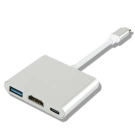 Type-c 转 hdmi USB3.0 PD 高清4K转接线 三合一HUB USB3.1集线器