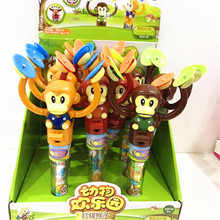 小樂蜂打鈸猴子玩具糖果 兒童小學生糖玩 12個/盒超市批發