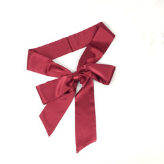 Silk Fabric Waist Belt Wide Belt with Skirt Ladies Strap Clothing Accessory Belt Bow Belt Ribbon Soft Waist Belt