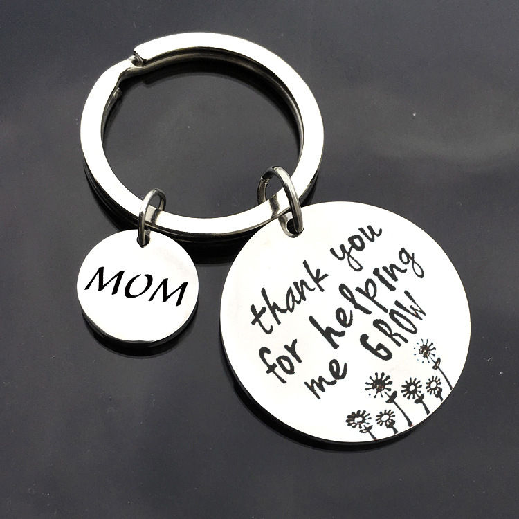 Mother's Day Father's Day Gift Stainless Steel Keychain display picture 4