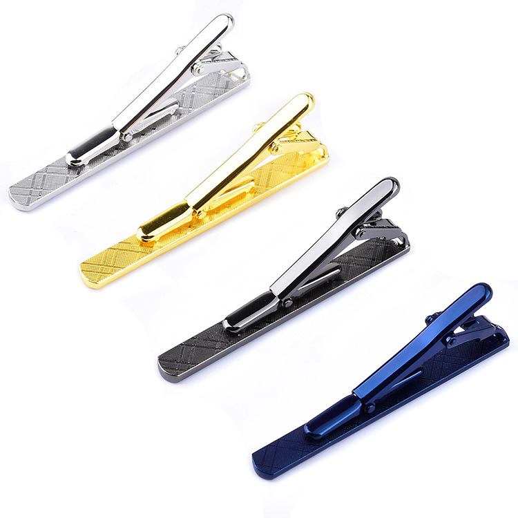 Tie Clip Copper Stainless Steel Electrophoresis Color Navy Blue Dark Blue Men's Silver Black And Golden Gift Box display picture 11