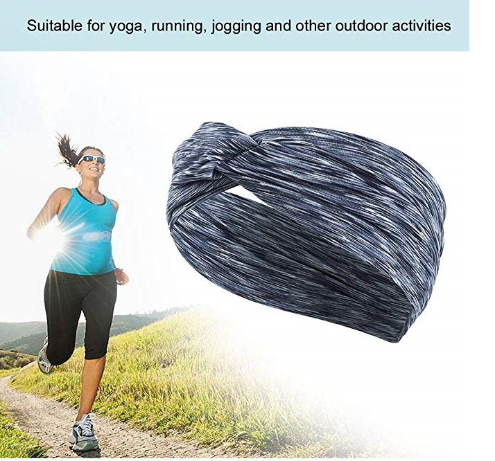 ~子甄彣璟~B57-交叉頭帶 吸汗 止汗 頭帶 運動汗帶 束髮圈 髮帶 毛巾 髮帶 頭巾 跑步 慢跑 瑜珈 健身 運動頭