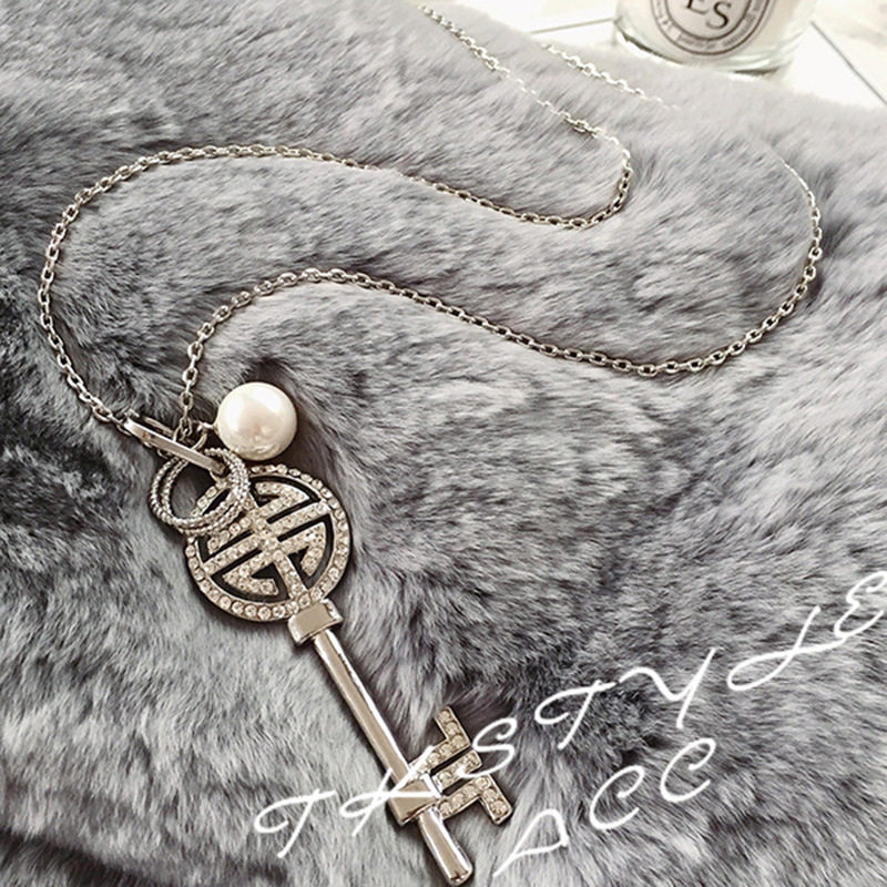 韩国新款项链 海报款钥匙造型长款项链 毛衣链饰品批发|ms