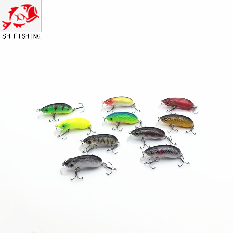 Small Shallow Diving Crankbaits Hard Plastic Minnow Baits Fresh Water Bass Swimbait Tackle Gear