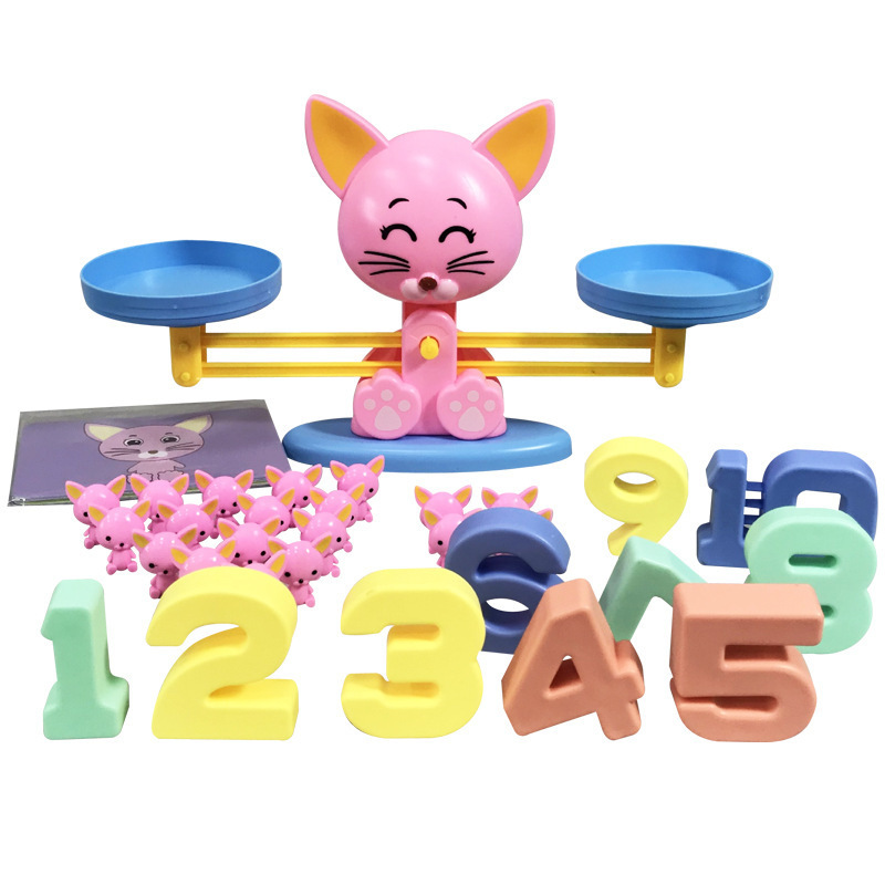 Educación Temprana DE LOS NIÑOS juguetes de Inteligencia de escritorio juego de equilibrio gatito equilibrio de dibujos animados Rana Digital juguetes de equilibrio