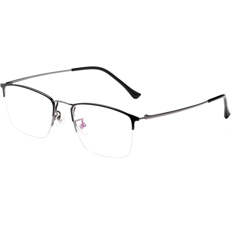 百世芬新款纯钛眼镜框复古时尚半框眼镜架商务光学眼镜8017JX批发