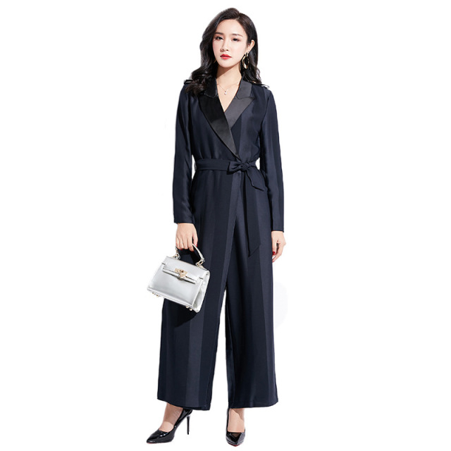 new bow high waist star pendant one-piece wide-legged pants suit