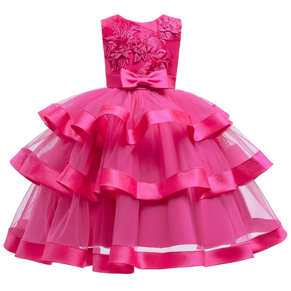 AliExpress vestido de princesa de niña caliente vestido de niña de flores para niños pequeños y medianos falda de malla pettiskirt de pastel de niña europea y americana