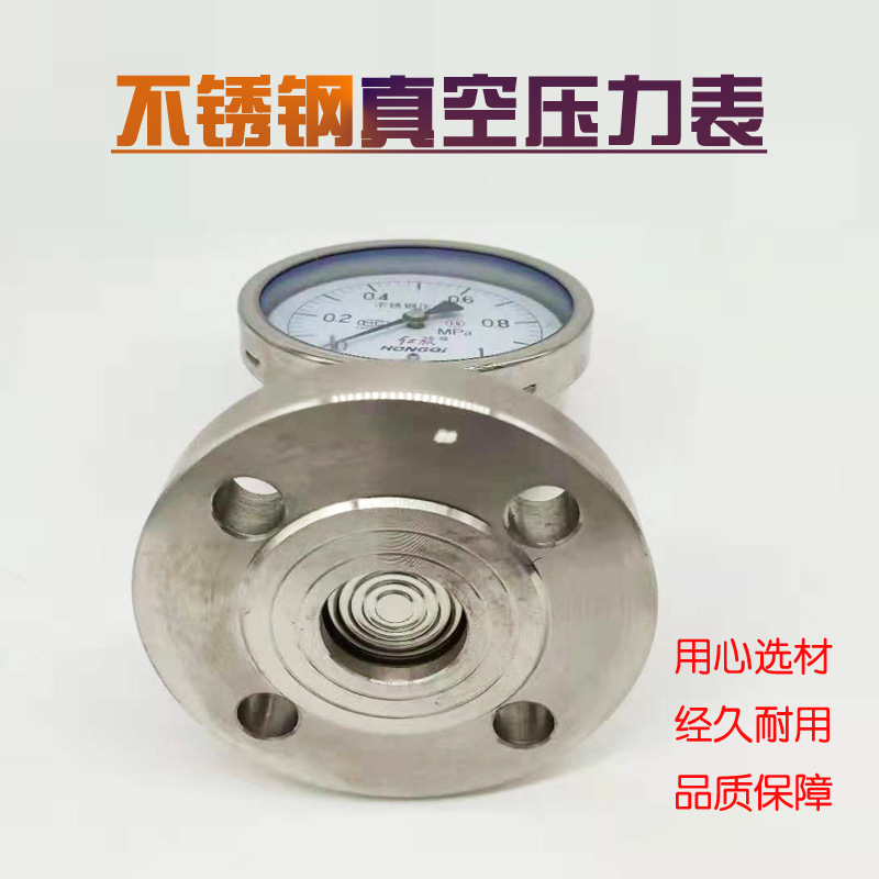法兰连接全不锈钢隔膜真空压力DN15 20 25 32 40 50 水压气压液压
