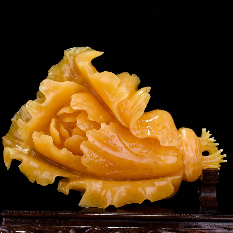 거실, 사무실 책상, 매장 오픈, 선물, 축복 모으기, 재물 모으기, 옥장  천연 토파즈 양배추 장식품