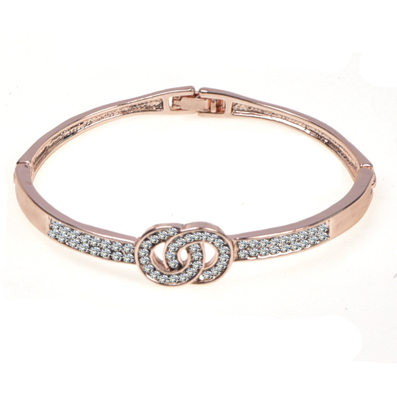 New jewelry fashion double ring bracelet new small fresh women's bracelet jewelry bracelet factory direct sales_voghion.com