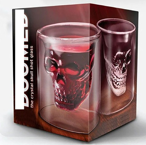 Skeleton Cup, Creative Double-Layer Personalized Glass Cup, Colorless Transparent Double-Layer Glass Wine Glass