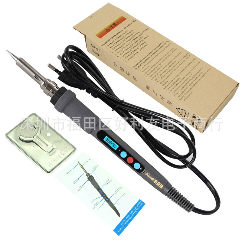 Специальное предложение контроль температуры цифровой дисплей Электрический паяльник бессвинцовый экологически чистый европейский и американский Британский стандарт ремонт электроники 60 Вт с постоянной температурой цифровой дисплей паяльник