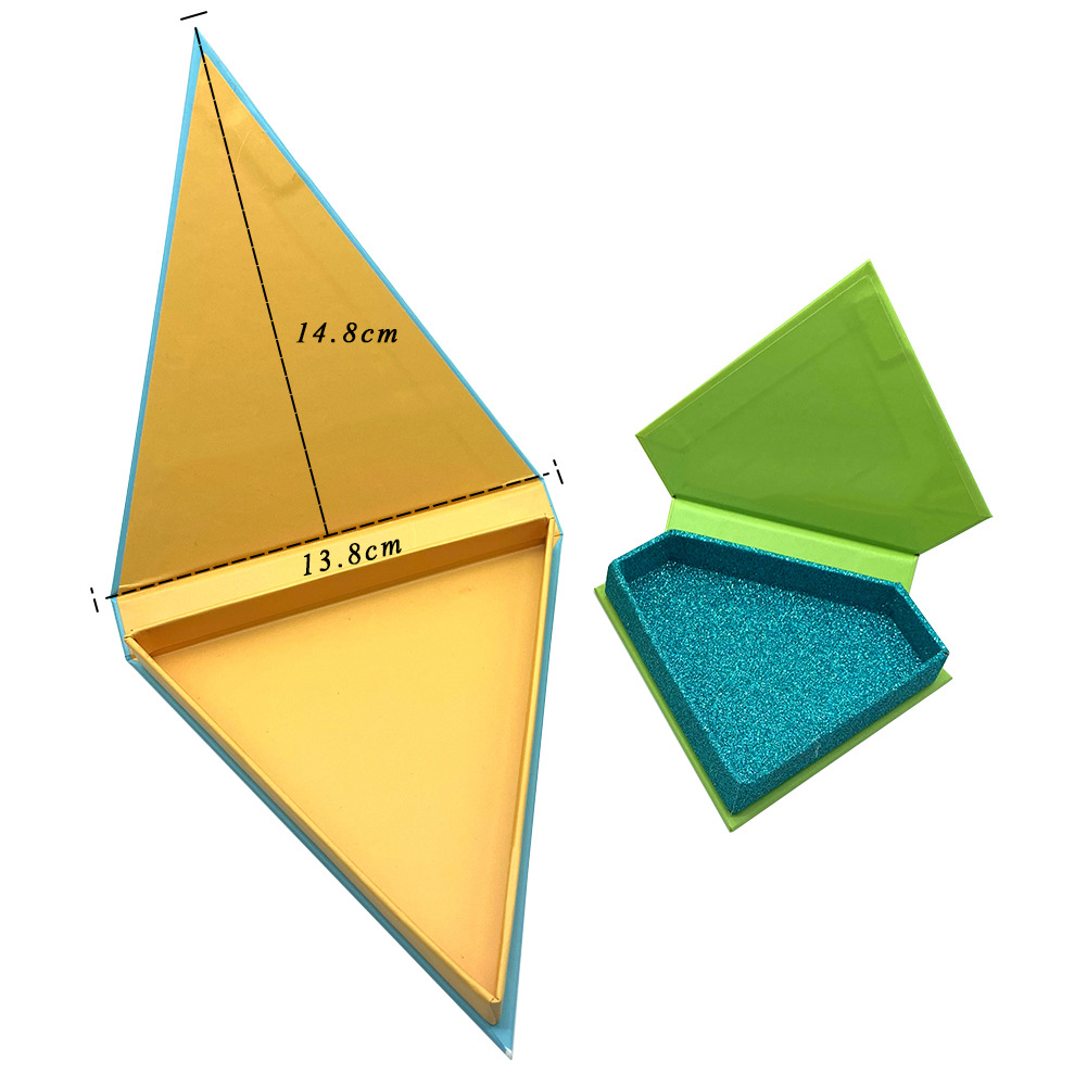 假睫毛包装盒 大三角睫毛包装盒 高档 可定制logo