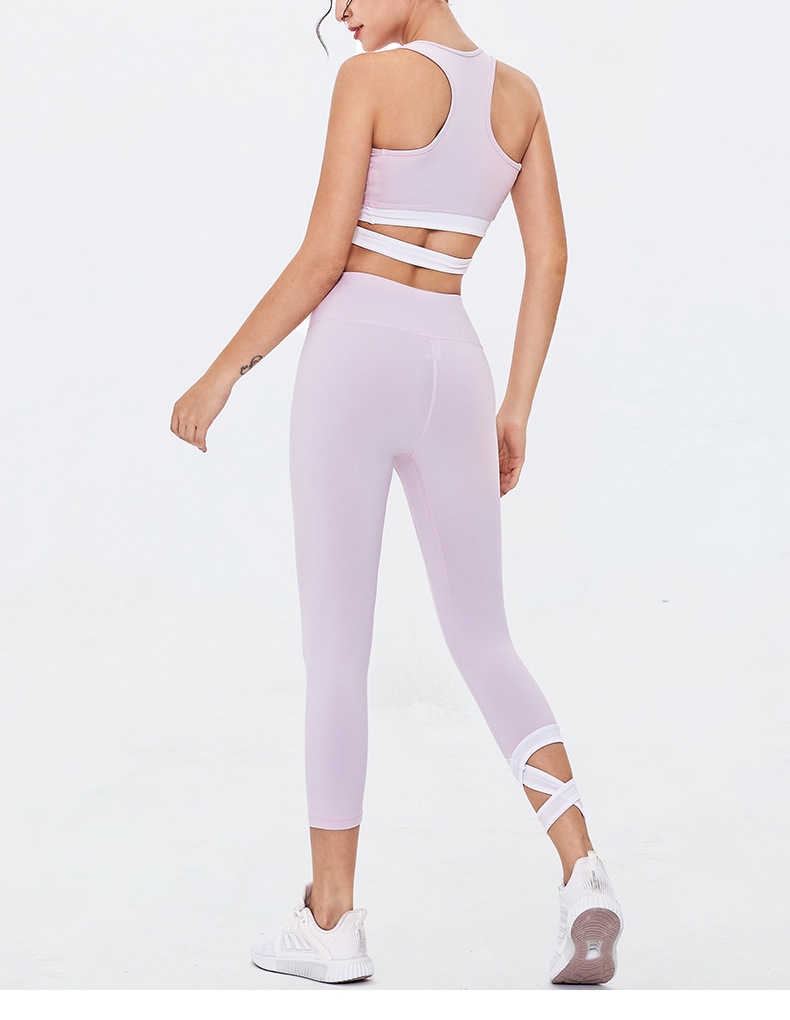 women s quick-drying sports bra lightweight leggings two-piece yoga suit nihaostyles clothing wholesale NSSMA77579