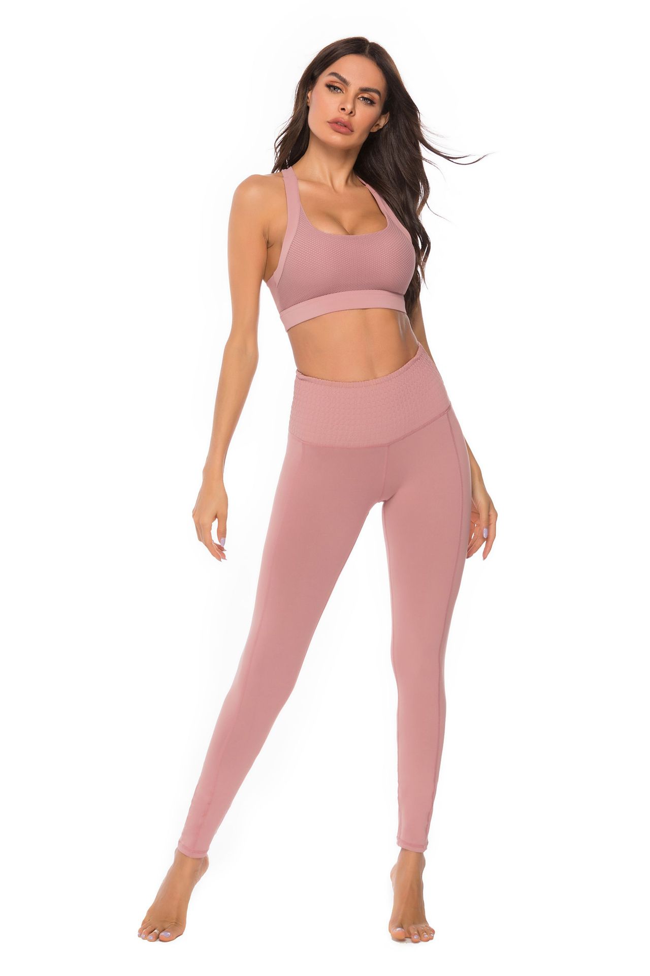 tight mid-high waist breathable yoga pants NSLX9686