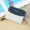 New small purse lovely student Korean Edition coin purse Card package Like a breath of fresh air Coin bag Flower zipper Wallet