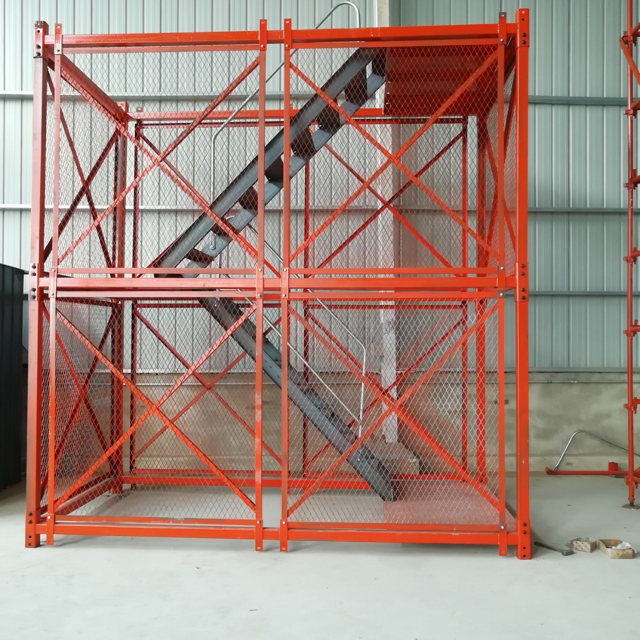 桥梁施工爬梯 笼式安全爬梯 基坑梯笼 基坑上下通道