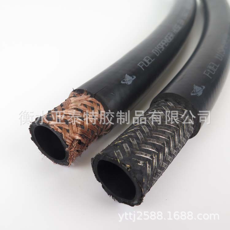 DN19 3/4"加油机钢丝编织红色光面橡胶软管柴油管汽油管燃油管