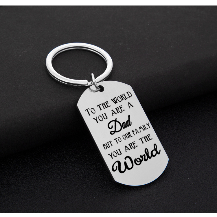 Father And Mother's Day Gift Stainless Steel Keychain display picture 4