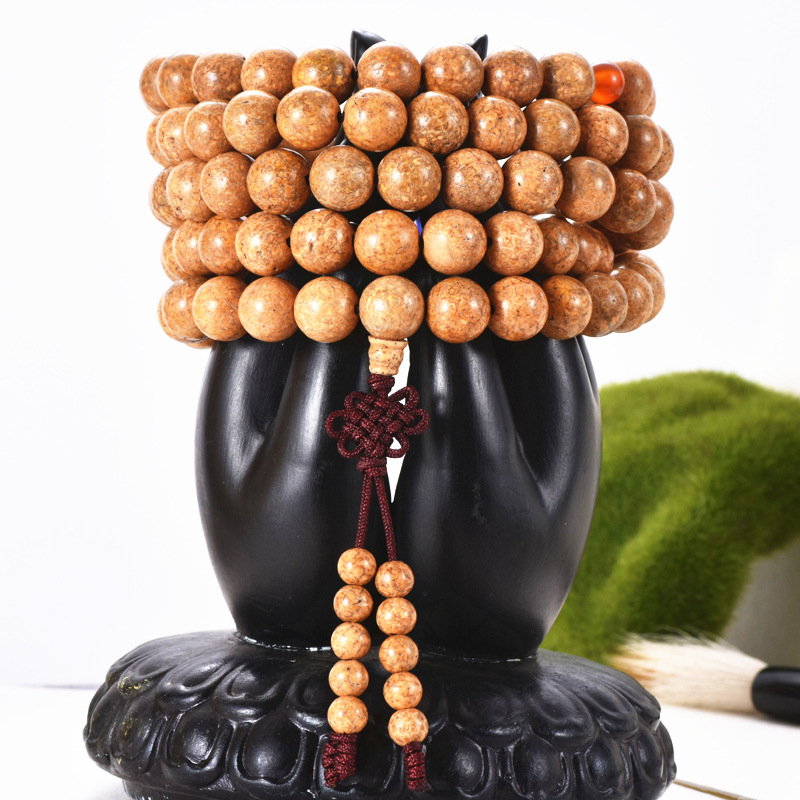 血丝龙珠菩提子 圆珠 1.0 1.2cm*108颗佛珠念珠 A货 大念珠