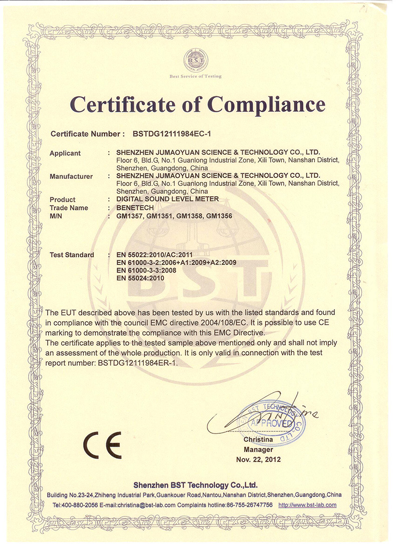 CE-Sound level meter
