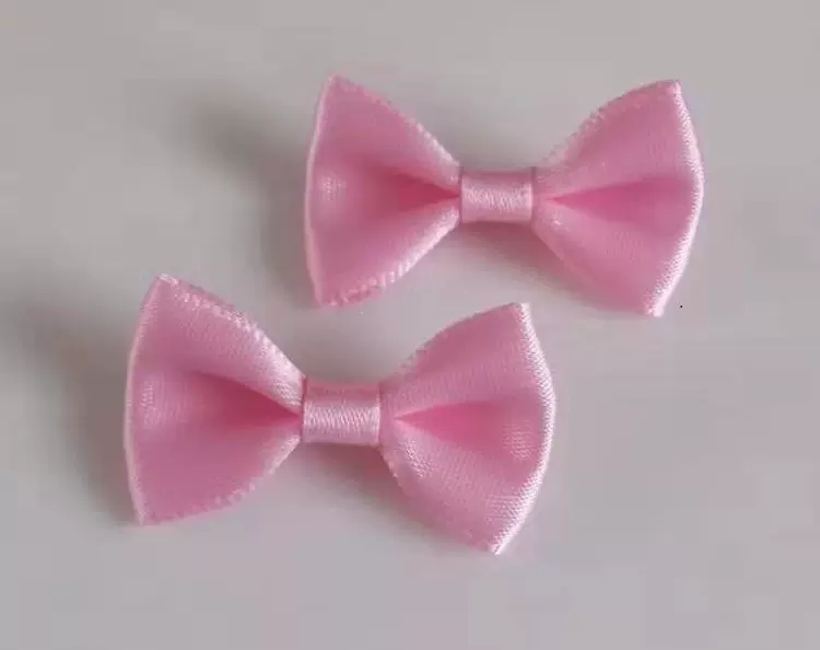 韩版现货批发   涤纶带  粉色儿童蝴蝶结