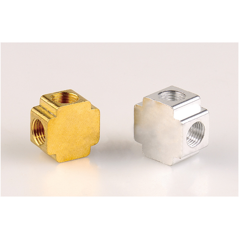 诸暨内螺纹铜三通接头 内螺纹四通铜接头 方块三通铜接头批发