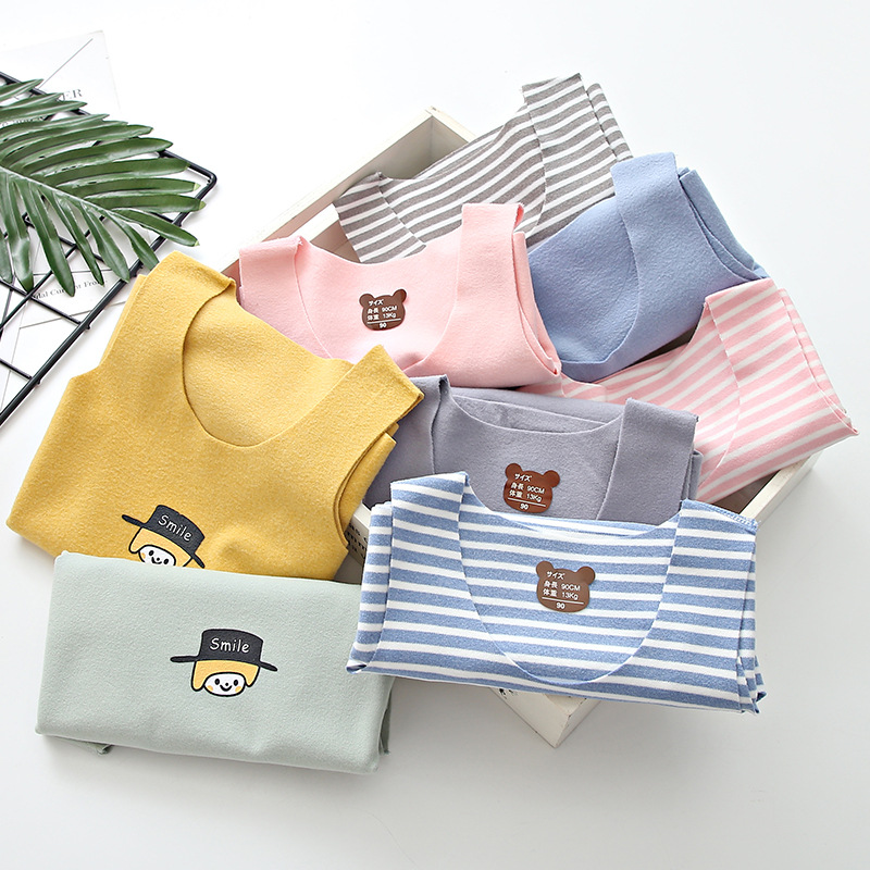 秋冬款新款儿童背心 德绒打底衫男女童发热保暖无骨马甲 一件代发|ms