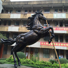 定制黄铜马雕塑摆件青铜马动物造型大型户外校园广场园林景观工程