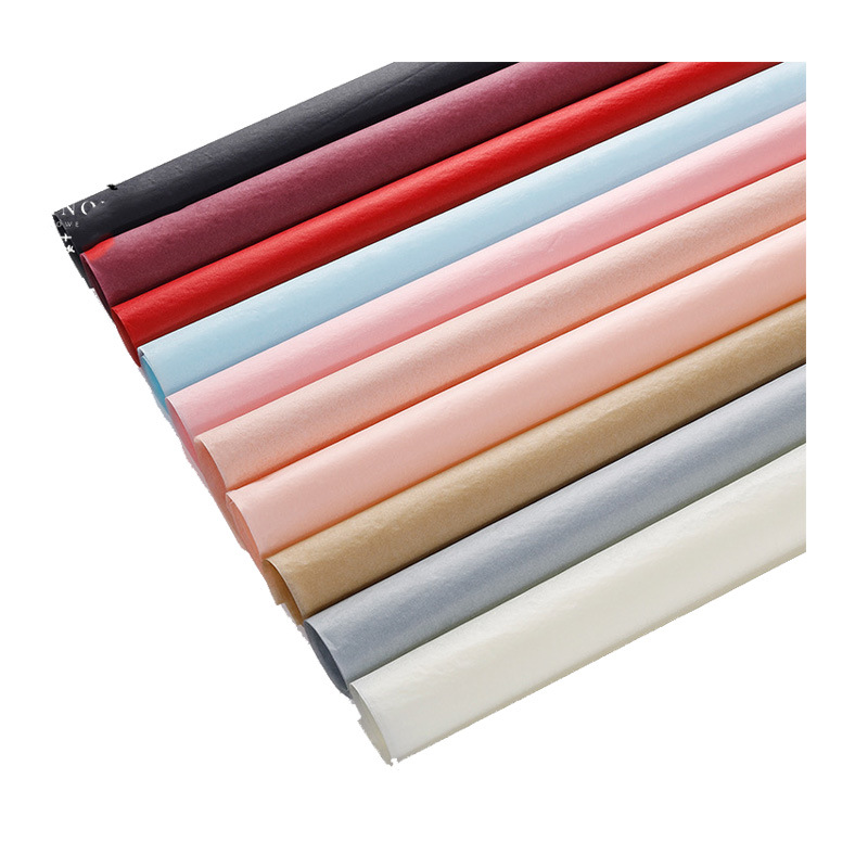 Papel de pera monocromo papel de regalo de la flor papel de regalo ramo de mano papel de revestimiento papel arruga papel de mantenimiento de la mano fresco coreano