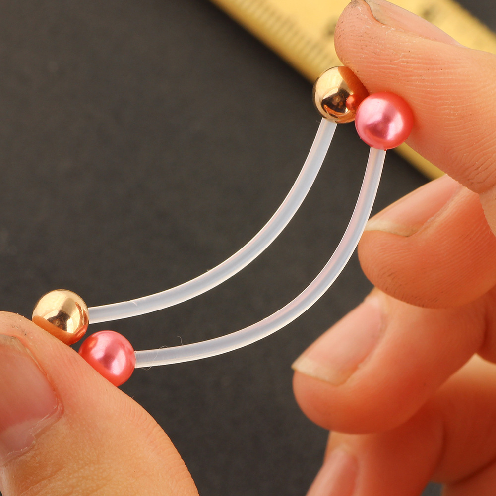 3-Piece Long Soft Rod Industrial Earring Umbilical Piercing Jewelry Set, 316L Surgical Steel, 38mm detail image 7