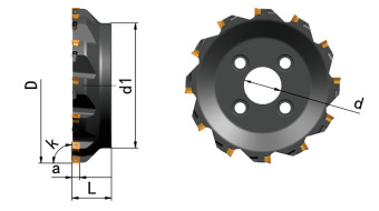 面铣刀  MGQ90-315R-D60-16-TP22YCE