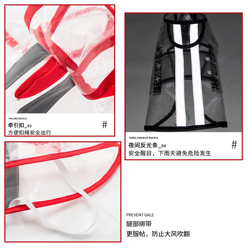 Nueva primavera cachorro banda reflectante impermeable para mascotas poncho transparente Teddy cachorro ropa para perros