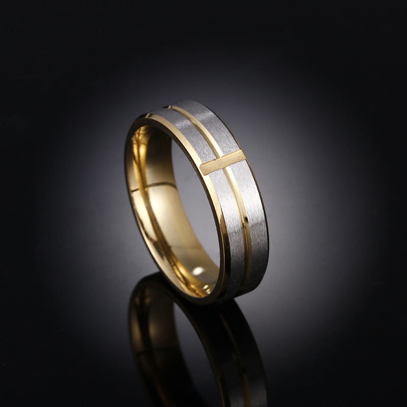 Anillo De Acero Inoxidable Cruz De Moda display picture 4