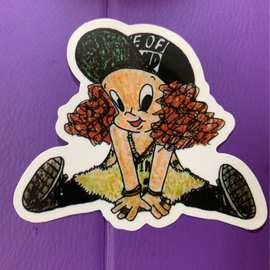 pvc单张透明底贴纸行李箱贴纸防水汽车贴纸潮牌贴纸拉杆箱贴纸