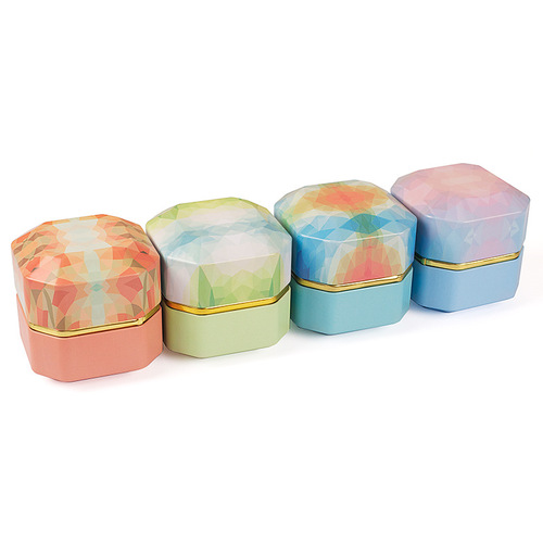 Portable tea tin can octagonal candle flower tea can universal candy box packaging sealed tin box tea can