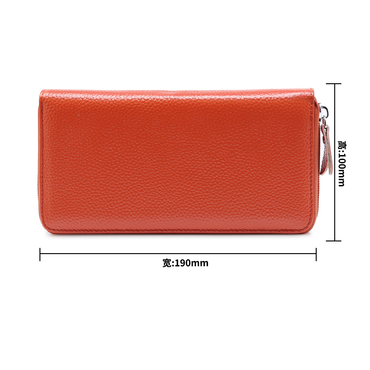 165g Weight Polyester Lining Material Zipper Closure Type Business, Travel Occasion Leather Material Solid Color Pattern Unisex Gender Fashion Style Square Shape Coffee, Pink, Purple, Red, Blue, Black Color Anti-rfid Creative Men's And Women's Leather Long Wallets Multi-function Zipper Wallet 42