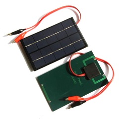 2W 5V多晶硅充電板太陽能電池板+老虎夾子 可充3.7V 電池88*142MM