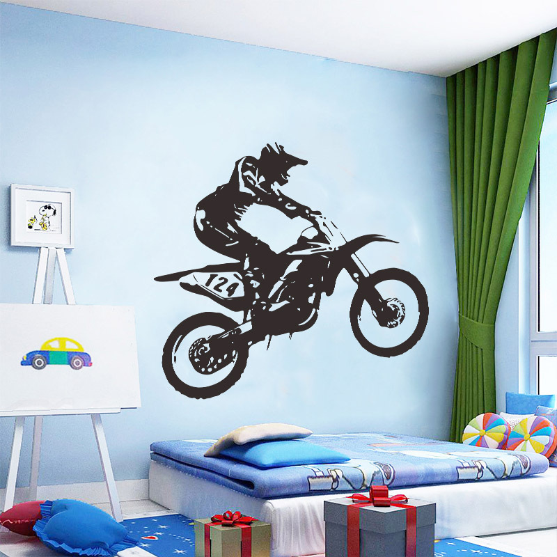 Fashion Simple Motorcycle Racer Wall Stickers display picture 3