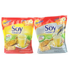 泰國進口阿華田豆漿soy營養速溶豆漿粉原味/芝麻味13條入
