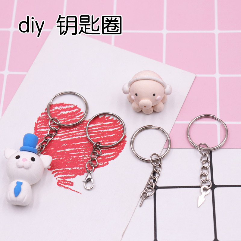 Key Ring Clay diy Handmade Materials Food and Play Accessories Triangle Nine-needle Sheep Eye Key Ring Key Chain Accessories