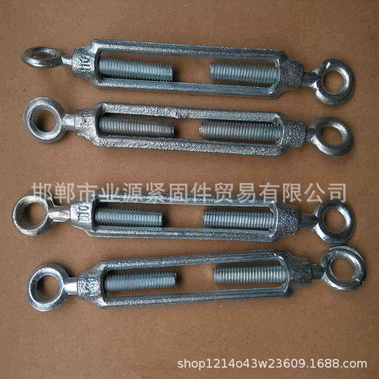 国标花篮螺丝 OC型钢丝拉紧器五金索具 钢丝绳紧线器 开体花兰