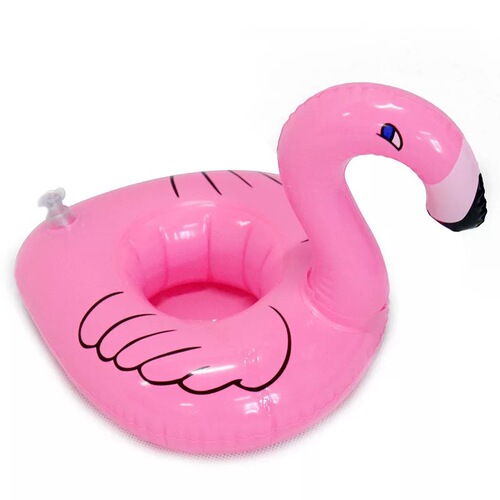 Supply PVC inflatable toy water phone holder pink firebird inflatable cup holder single hole coaster wholesale